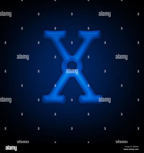 Neon Letter X Stock Photo Alamy