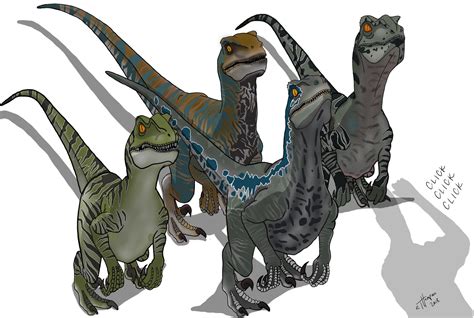 Jurassic World Raptor Squad Drawings