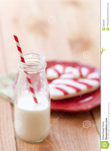 Milk And Christmas Cookies Royalty Free Stock Photo