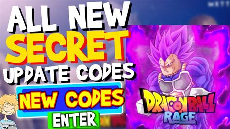 All Secret Update Codes In Dragon Ball Rage Roblox Dragon Ball Rage