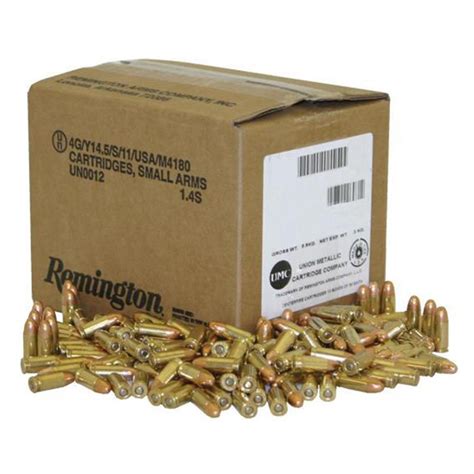 Remington 9mm Luger Fmc 115 Grain 1 000 Rounds Loose Bulk 675686 Free