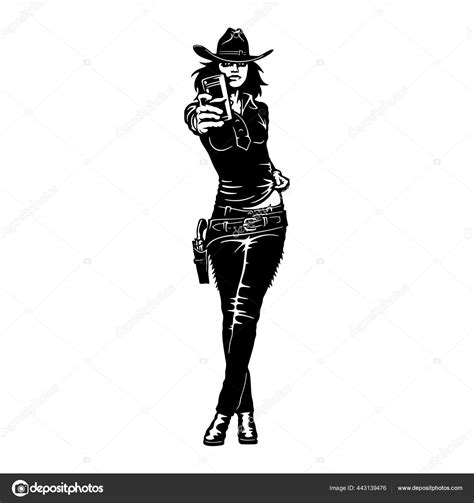 Bang Bang Cowgirl Girl Wild West Cricut Silhouette Svg Vector Clip