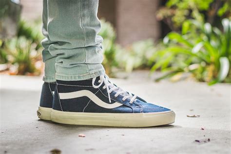 With the classic design and comfort, the shoe has penetrated the fashion world and attracted a. Vans Sk8 Hi Dress Blues 10 oz Canvas On Feet Sneaker Review