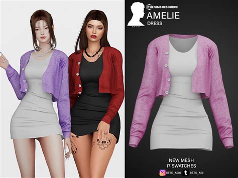 Ts4 Cc Amelie Dress от Betoae0 The Sims Creative Club