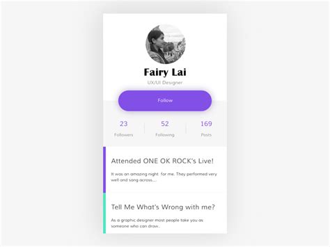 Created My Own Profile By Jingyi Lai On Dribbble