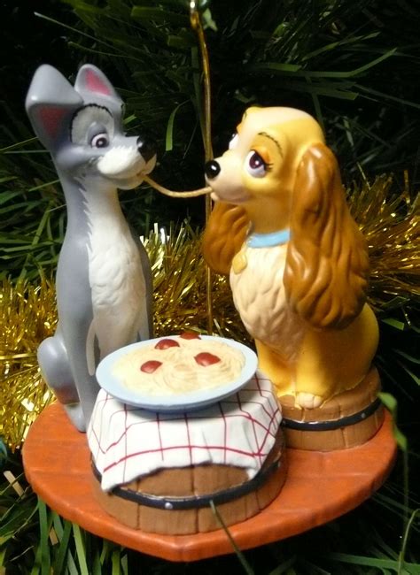 Lady And The Tramp Caught In The Moment Christmas Ornaments Lady