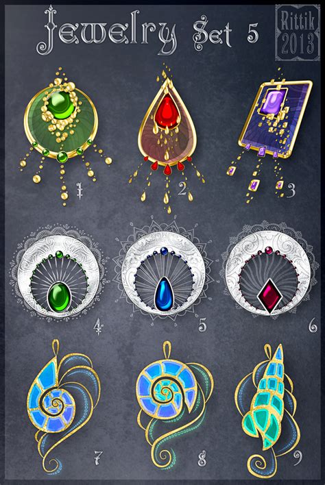 Jewelry Set 5 Closed By Rittik Designs On Deviantart