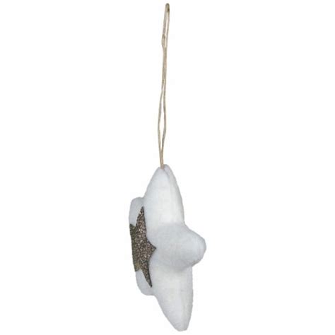 Northlight 375 White And Silver Star Hanging Christmas Ornament 1