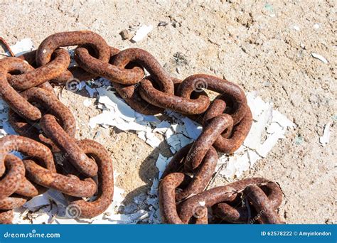 Heavy Rusty Chain Stock Photo Image Of Strong Rust 62578222