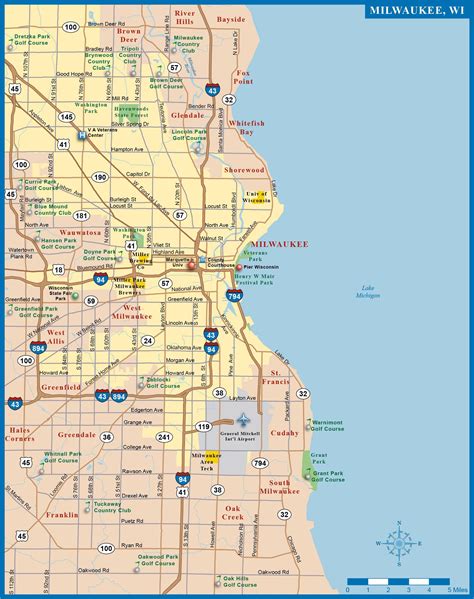 Map Milwaukee Milwaukee In Usa Map Wisconsin Usa