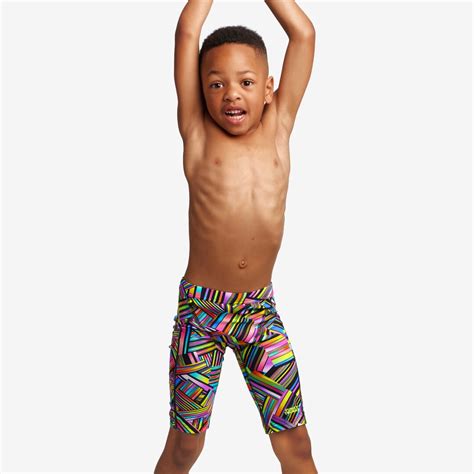 Funky Trunks Miniman Swim Jammers Strip Straps Toddler Boys Swimwear