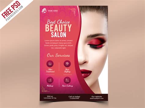If you are using this file please give some credits to psddaddy.com. Beauty Salon Flyer Template PSD | PSDFreebies.com
