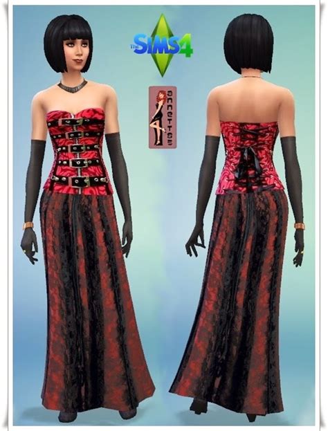 Gothic Corset And Skirt At Annetts Sims 4 Welt Sims 4 Updates
