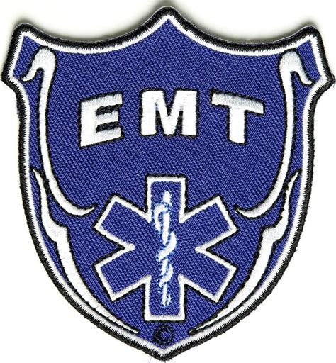 Emt Shield Patch Ems Medic Paramedic Embroidered Patch Craft Etsy
