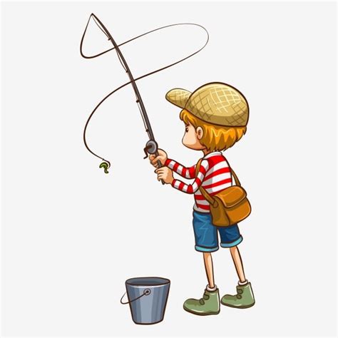 Boy Fishing Clip Art