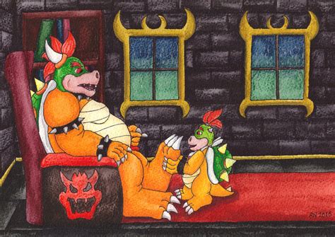 Bowser Gets A Foot Rub From Junior By Nobrisagni On Deviantart