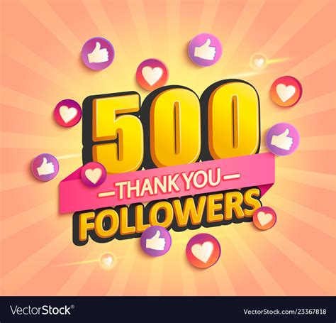 500 Followers Thank You Free Premium Vector Download