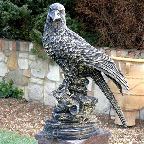 Golden Eagle Bronze Metal Garden Statue