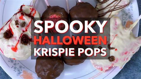 How To Make Spooky Rice Krispie Pops For Halloween Youtube