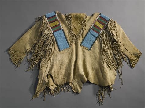 Crow Beaded And Fringed Hide Boys Shirt Lot Native American War