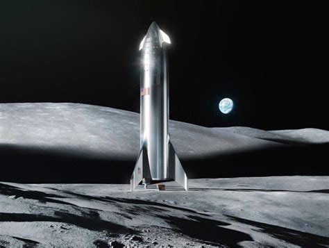 Elon Musk Posts New Image Of Spacex Starship On The Moon Techeblog Sexiezpix Web Porn