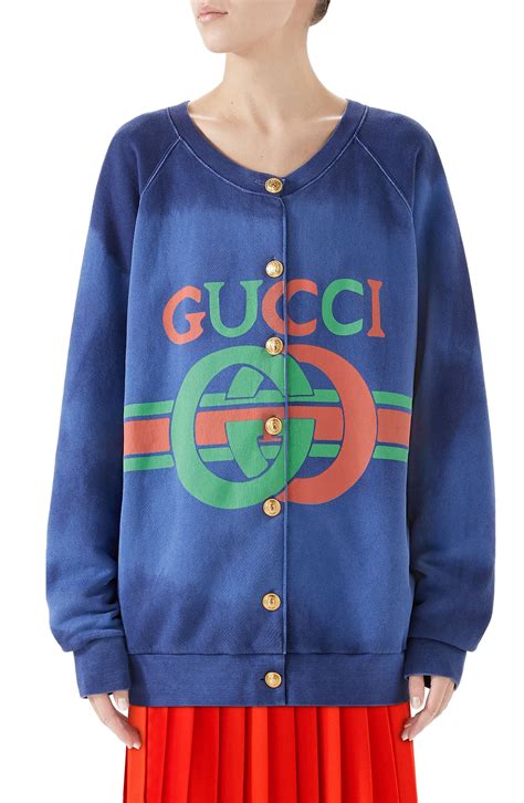 Gucci Logo Tie Dye Cotton Jersey Cardigan Available At Nordstrom