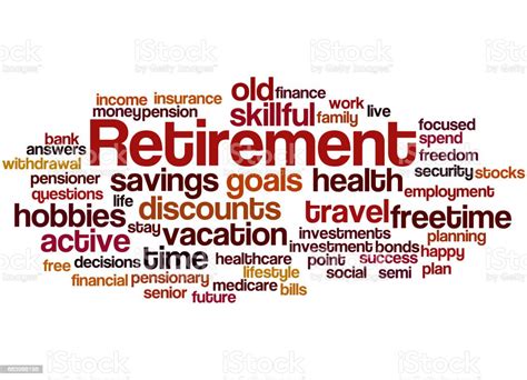 Retirement Word Cloud Concept 4 Stock Illustration Download Image Now