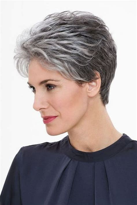 Short haircuts for wavy hair | messy bob hairstyles, oval. √ Gray Short Hair Styles - 65 Gorgeous Hairstyles For Gray Hair - caning hd