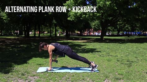 Alternating Plank Row Kickback Youtube