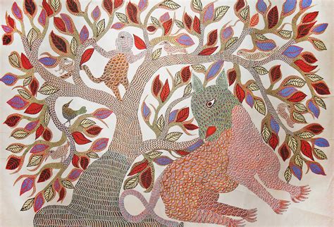 Gond Art A Folk Art Form With Beautiful Tribal Colours Themes And Shapes