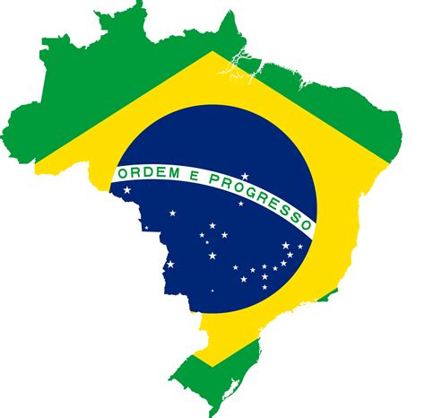 Brazil Map Cliparts Brazil Country With Flag Png Download Full