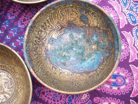 Vintage Antique Egyptian Revival Brass Copper Bowls Hammered Etsy Uk