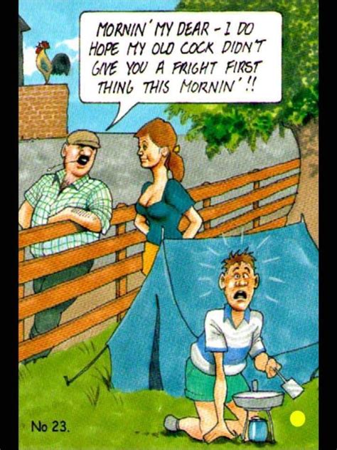 a comic strip with an image of a man and woman talking to each other on the fence