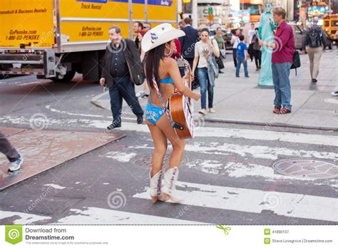 Naked Cowgirl Times Square Editorial Photo CartoonDealer Com 38892285