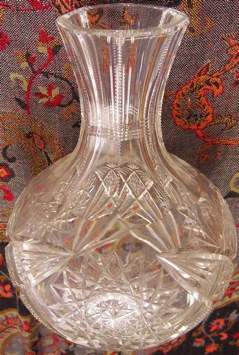 American Brilliant Period Cut Glass Decanter Or Carafe From