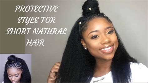 Keep scrolling to stumble across the one. QUICK AND EASY PROTECTIVE HAIRSTYLE FOR SHORT NATURAL 4c/b ...