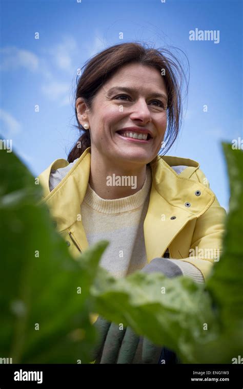 Miriam González Durántez Pictured Gardening With Jane Dodds The Liberal Democrat Candidate For