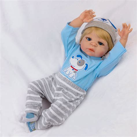 Reborn Toddler Boy Doll 22 Full Body Vinyl Silicone Newborn Dolls