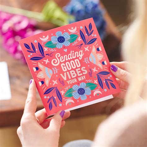 'sending Good Vibes' Greetings Card Sent Direct By Oakdene Designs | notonthehighstreet.com