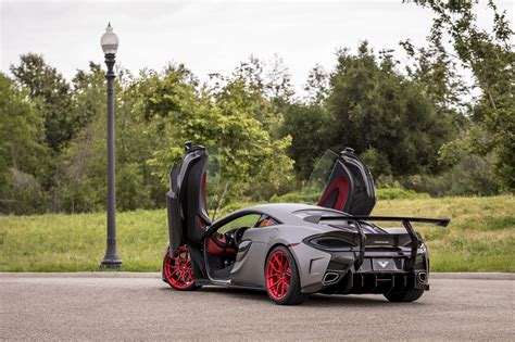 Interesting Color Combination Gray Matte Mclaren 570s On Red