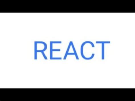 React! - YouTube
