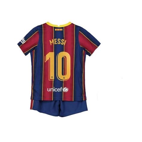 Nouveau Maillot De Foot Fc Barcelone 10 Leo Messi Domicile 2020 2021