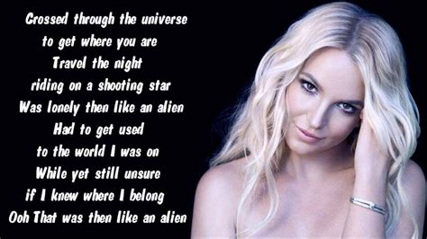 Britney Spears Alien Karaoke Instrumental With Lyrics On Screen Youtube