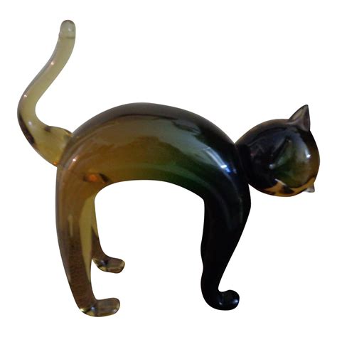 1970s Large Murano Glass Cat Chairish