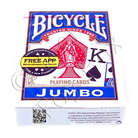 This card deck is an awesome art project where each single card is illustrated with an art piece from a different artist. Bicycle Playing Cards Standard Size Jumbo Face Blue - Joei's Toy Box