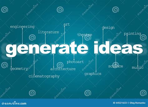 Generate Ideas For Creativity Stock Image Image Of Text Generation