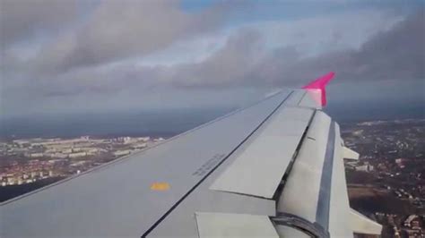 Airbus A320 Landing Wing View Hd Youtube