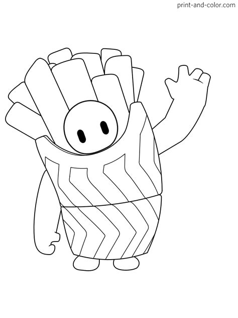 fall guys coloring pages print  colorcom