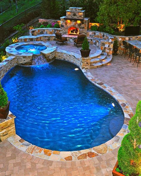 While some of these offerings are smaller in scale, others are luxurious, tucked into the side of a swimming pool, or have multiple tiers of seating for. ...fire pit, hot tub, & pool...yes please!!! | Pools ...