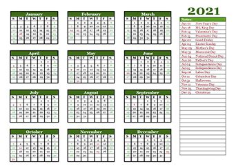 2021 editable yearly calendar templates in ms word, excel free 2021 word calendar blank and printable calendar templates. 2021 Annual Blank Word Calendar Template - Free Printable ...